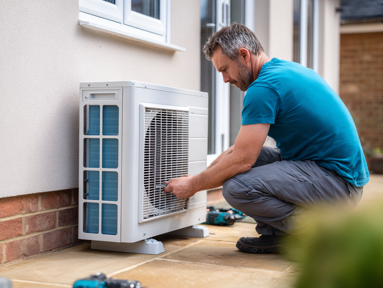 Installing heat pump unit