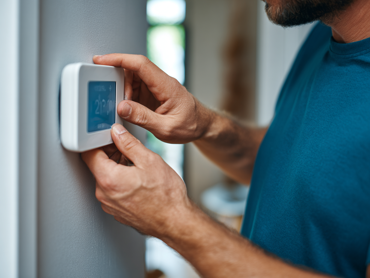 Installing and adjusting a thermostat