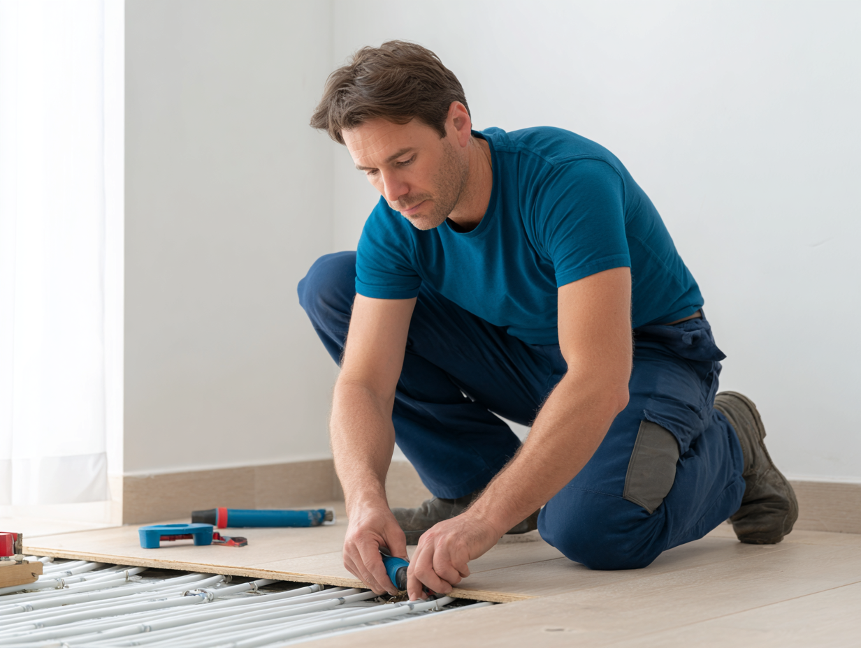 Installing underfloor heating system
