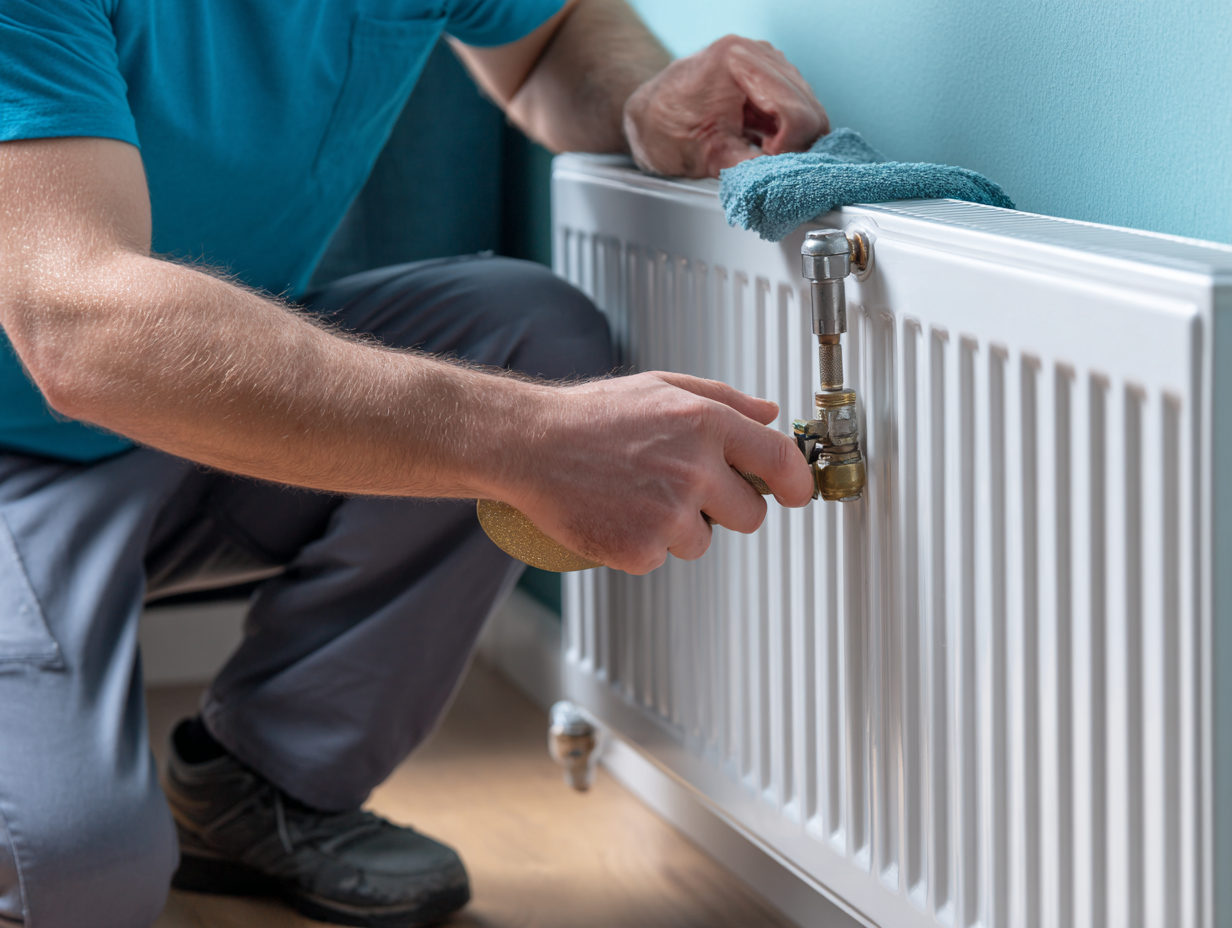 Bleeding and balancing a radiator