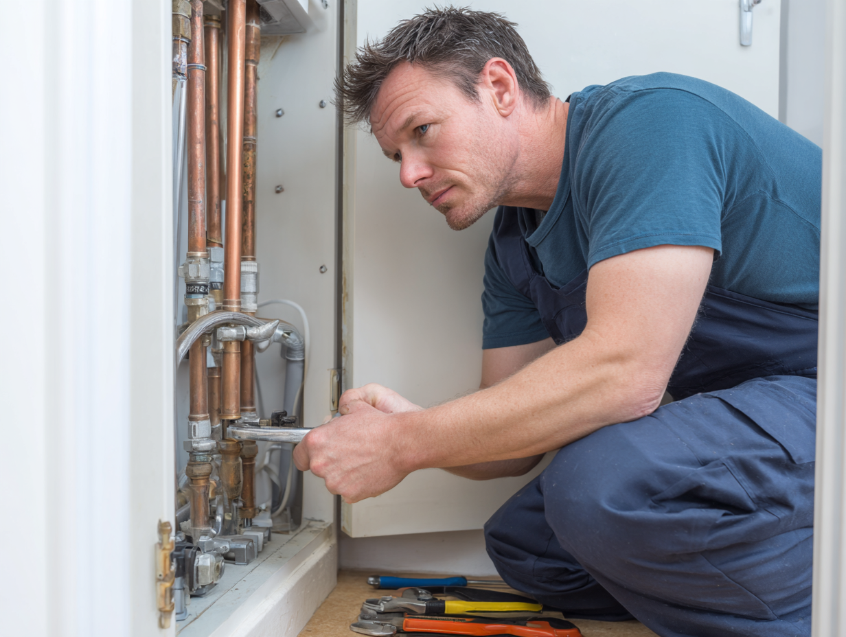 Repairing central heating pump and valves